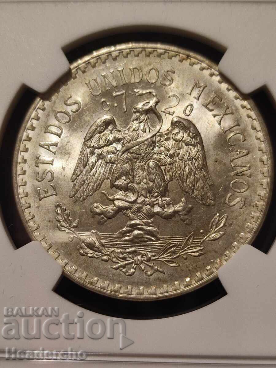 Delivery of 1 peso 1943 Mexico NGC MS-65 (Silver) Delivery of 1 peso 1943 Mexico NGC MS-65 (Silver)