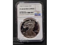 1$ one dollar 1997 American Eagle, USA NGC PF-68 UCAM