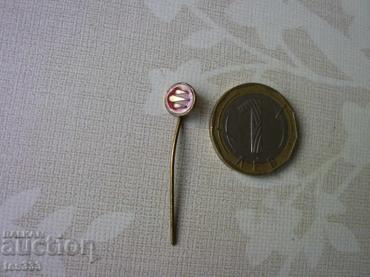 TABSO red enamel badge with price € 1.53 | 2.99 BGN