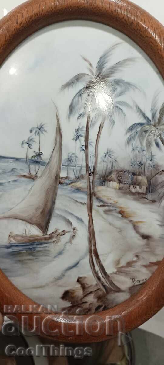 Unique porcelain painting marked with price 100.00 BGN | € 51.13 Unique porcelain painting marked with price 100.00 BGN | € 51.13