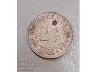 Монета 2 1/2 ст. 1888г.