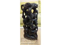 Wood carving Africa solid wood for collectors 23cm