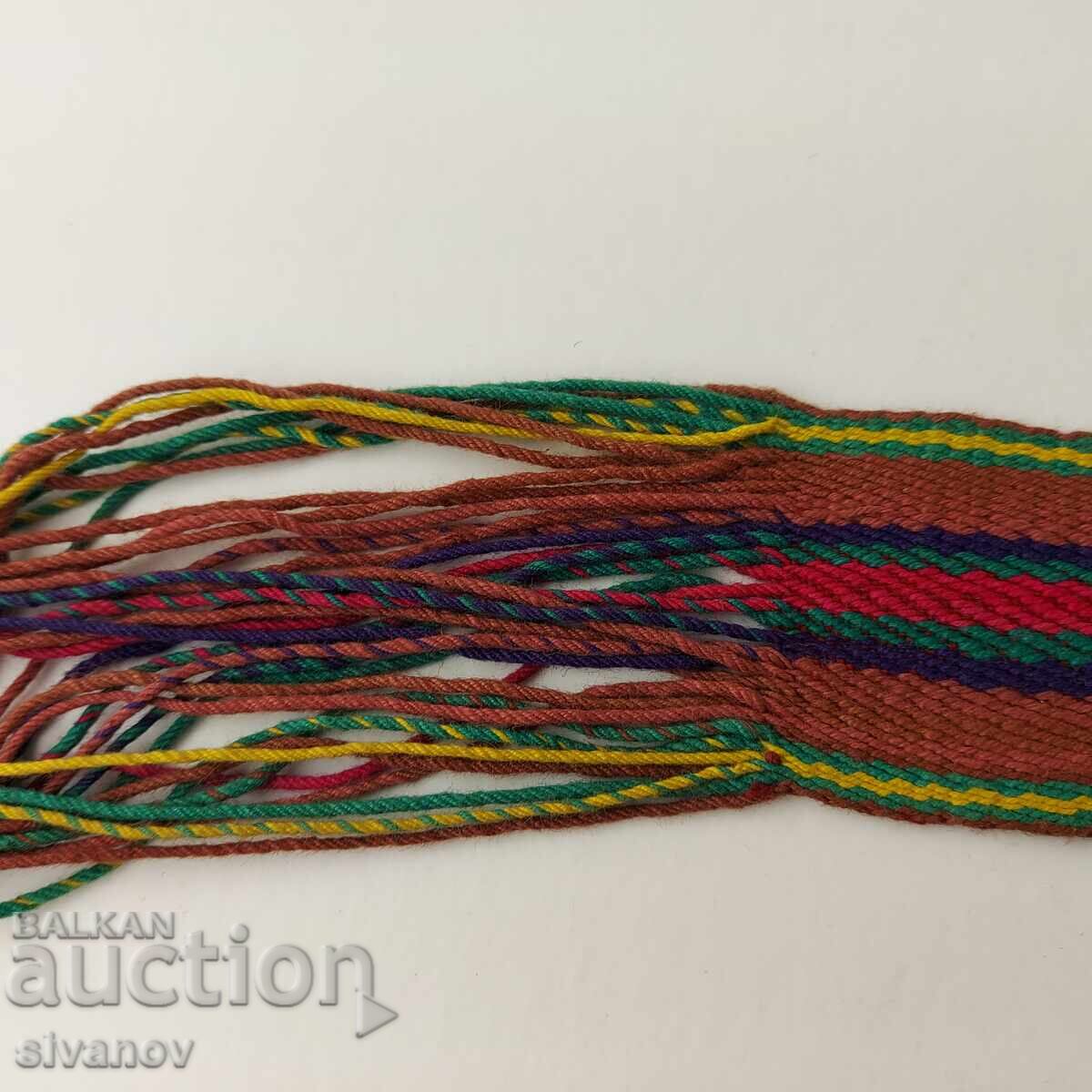 Auction  Old perfect woven costume belt for buckles 210 x 5cm P2468