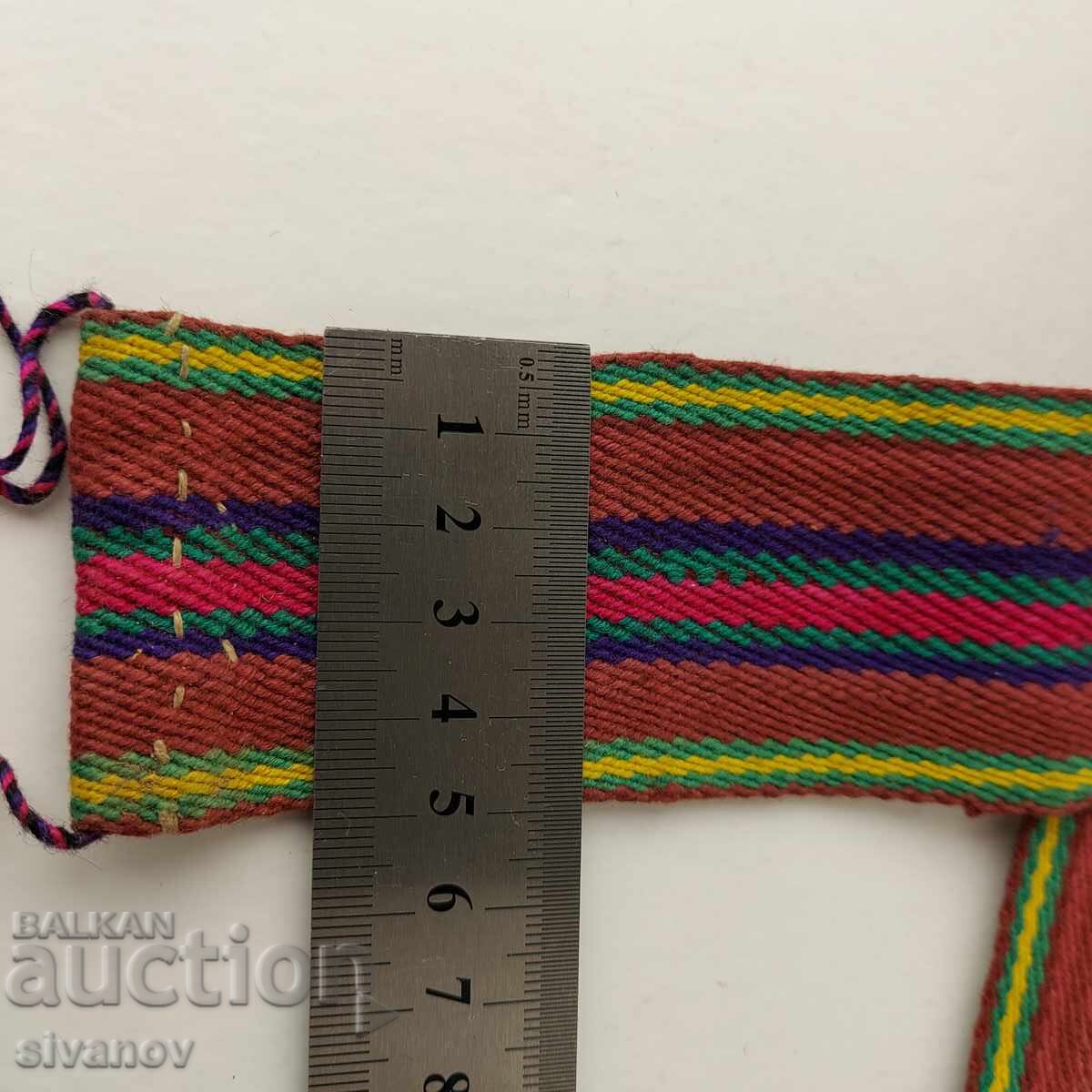 Old perfect woven costume belt for buckles 210 x 5cm P2468 - 7