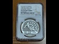 BGN 25 1987 Slalom Calgary NGC PF 69 UC. Κορυφαίος βαθμός!