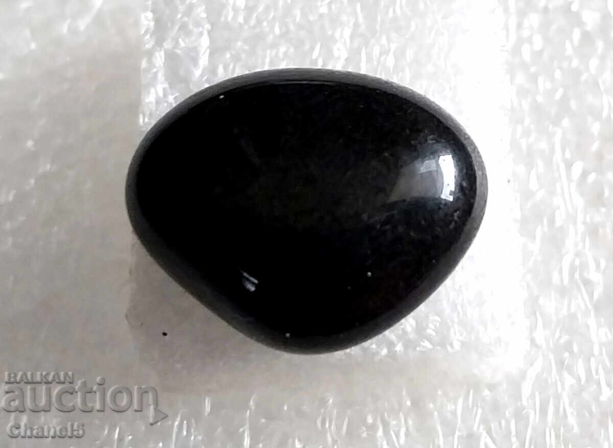 NATURAL BLACK ONYX - FOR LUCK - 9.20 ct- (646) with price 6.90 BGN | € 3.53 NATURAL BLACK ONYX - FOR LUCK - 9.20 ct- (646) with price 6.90 BGN | € 3.53