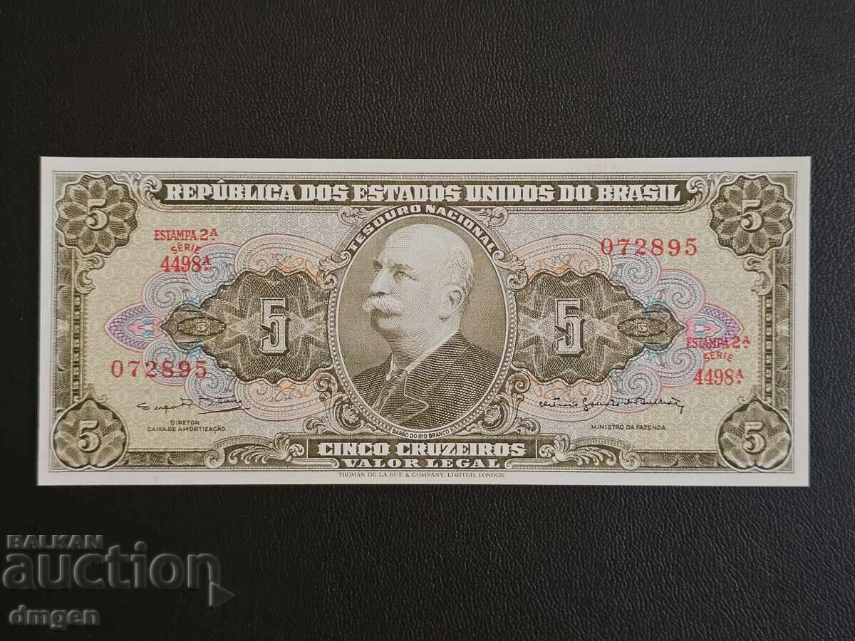 5 cruzeiro 1962 Βραζιλία UNC