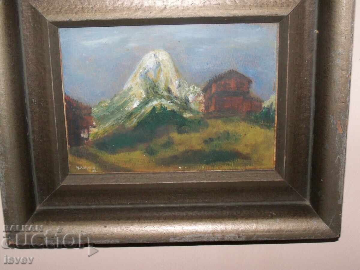 Παλιό μικρό τοπίο από τις Άλπεις, υπογραφή - Kuhnen 1939. με τιμή 98.00 BGN | € 50.11 Παλιό μικρό τοπίο από τις Άλπεις, υπογραφή - Kuhnen 1939. με τιμή 98.00 BGN | € 50.11