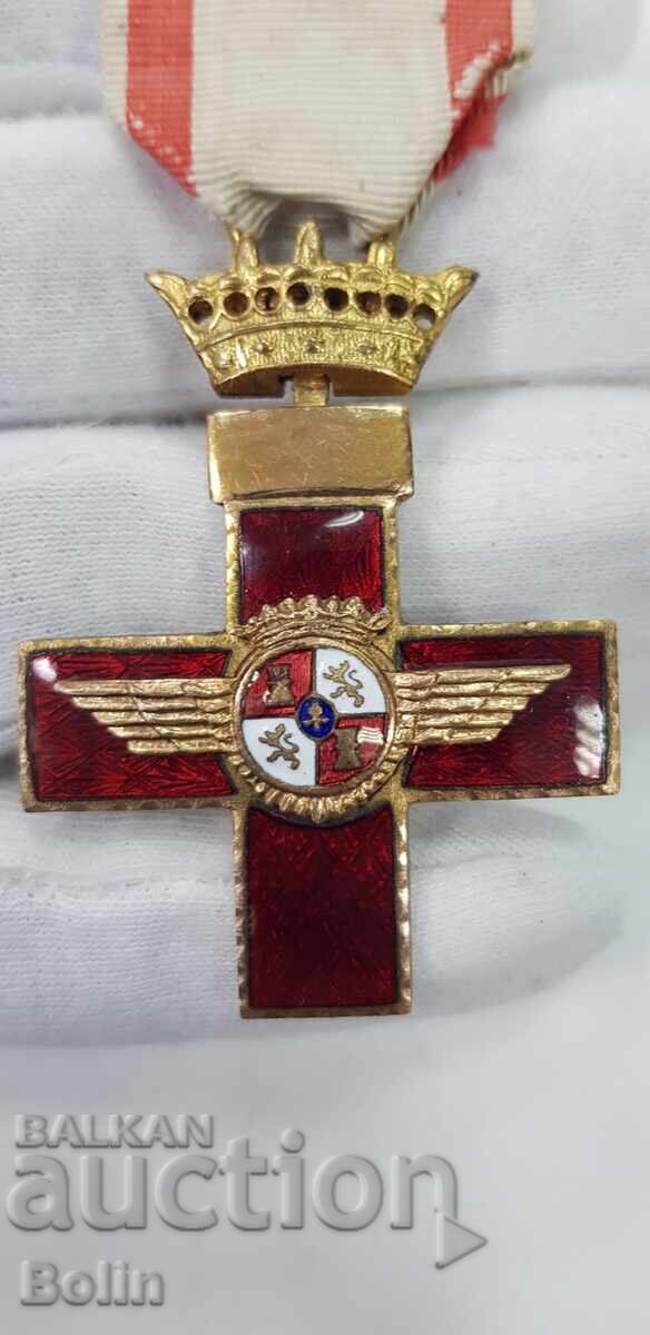 Δημοπρασία Σπάνιο Στρατιωτικό Μετάλλιο, Τάγμα Αεροπορίας - Ερυθρός Σταυρός - Ισπανία