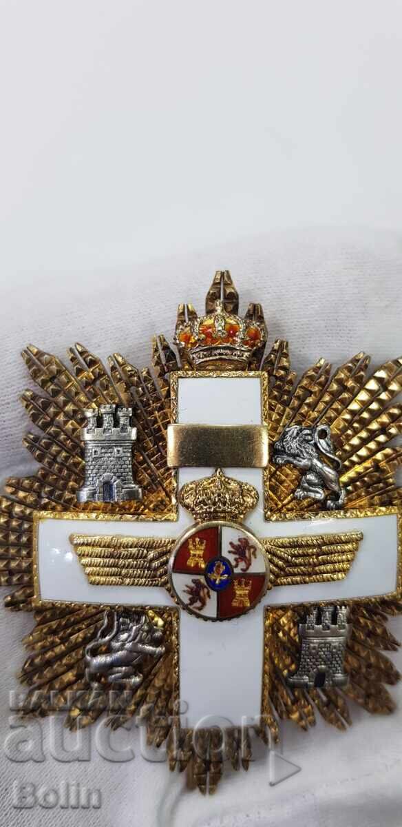 Delivery of Rare star, order, badge Aviation - white cross - Spain Delivery of Rare star, order, badge Aviation - white cross - Spain