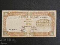 10 patacas Macau 1991