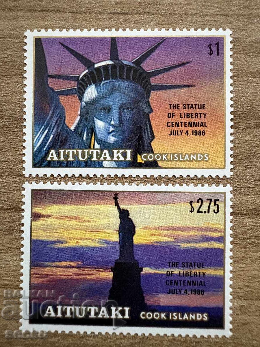 Aitutaki - 100 χρόνια The Statue of Liberty (1986) MNH