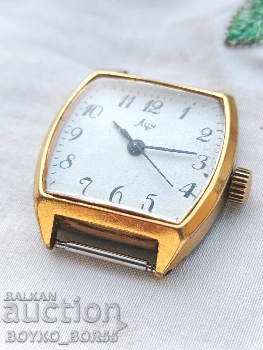 Beautiful Russian Socialist USSR Ladies Wrist Gold Plated Watch Luch - 5 Beautiful Russian Socialist USSR Ladies Wrist Gold Plated Watch Luch - 5