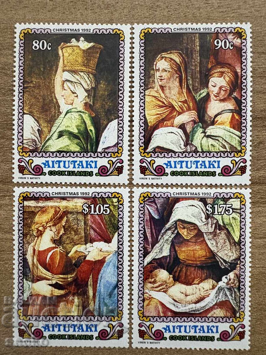 Aitutaki - Διάφορες λεπτομέρειες από το "Nativity...(1992) MNH