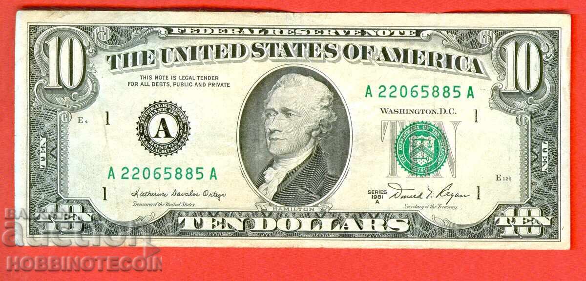 САЩ USA 10 $ - А - емисия issuе 1981 A