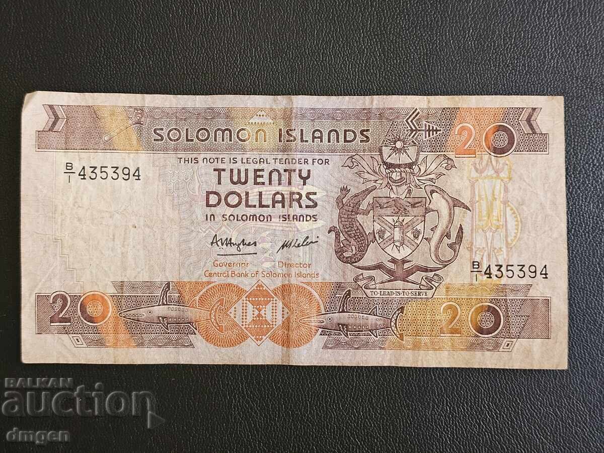 20 dollars Solomon Islands 1986