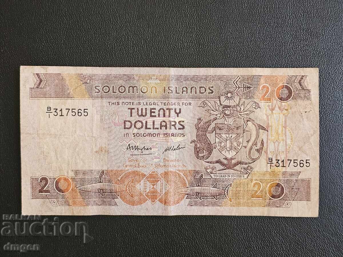 20 δολάρια Νήσοι Σολομώντος 1986 20 δολάρια Νήσοι Σολομώντος 1986