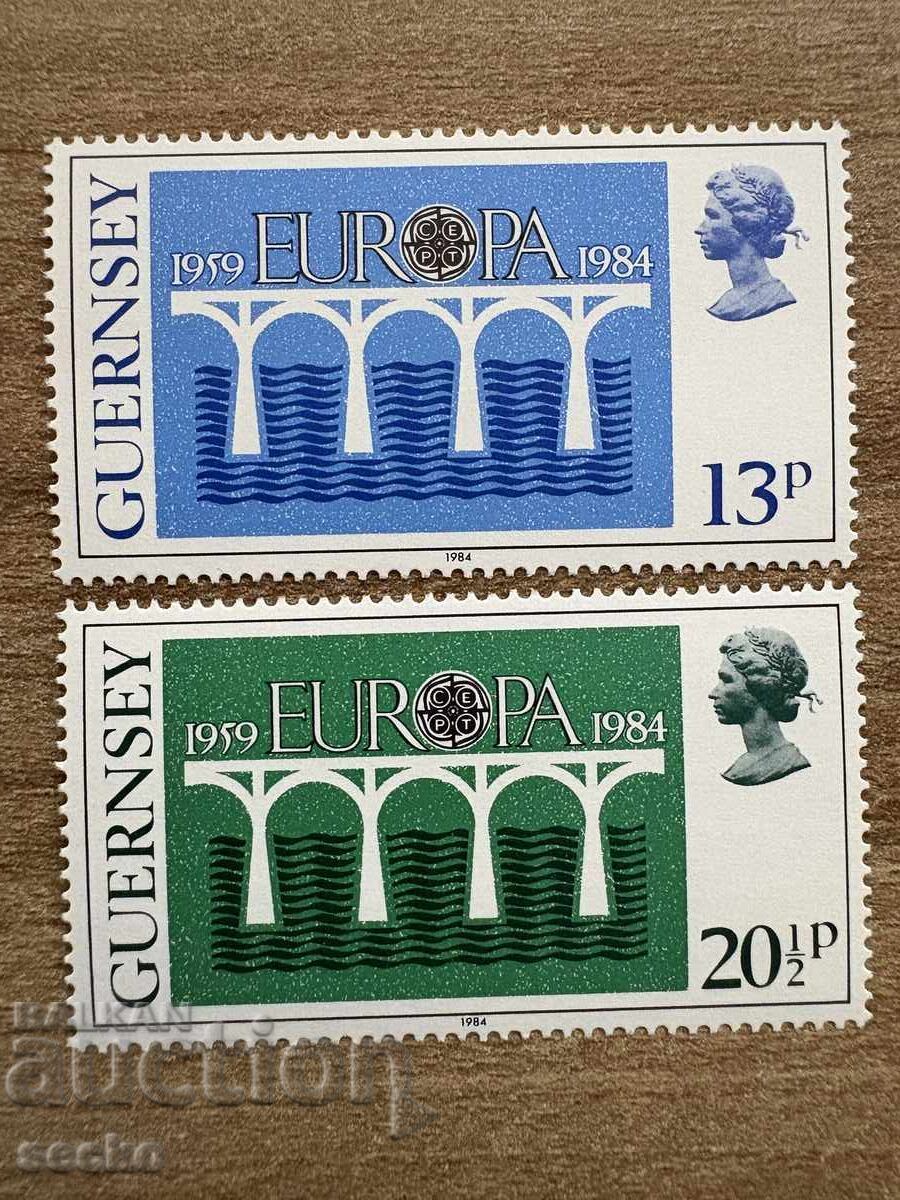 Guernsey - Brands Europe - Bridges - 25 χρόνια CEPT (1984) MNH