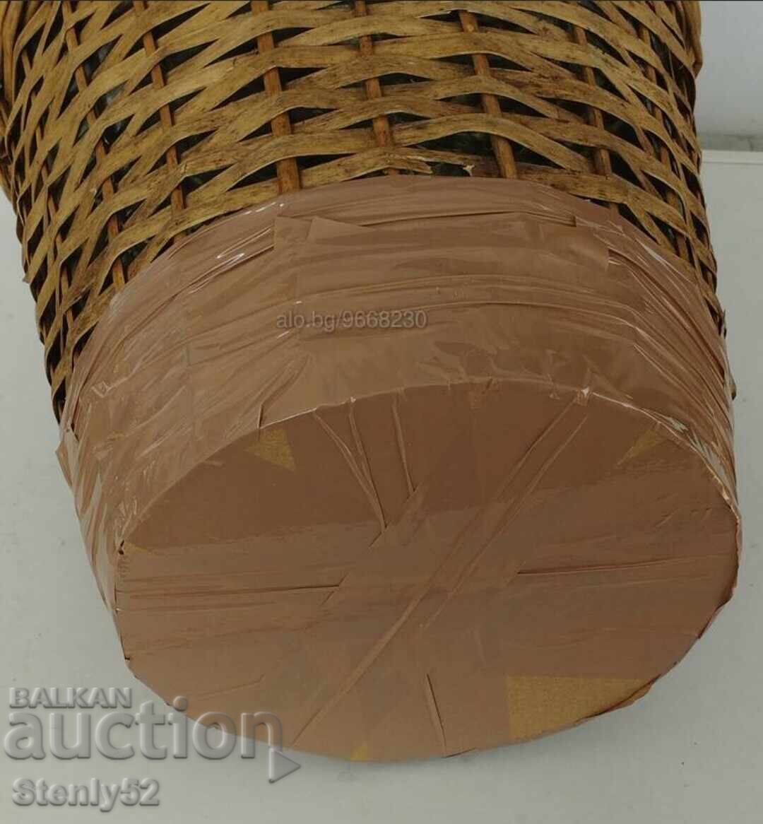 Old woven carboy, blown thick glass, 10 liters. with price 25.00 BGN | € 12.78 Old woven carboy, blown thick glass, 10 liters. with price 25.00 BGN | € 12.78