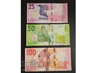 Seychelles Lot 25 50 and 100 Rupees