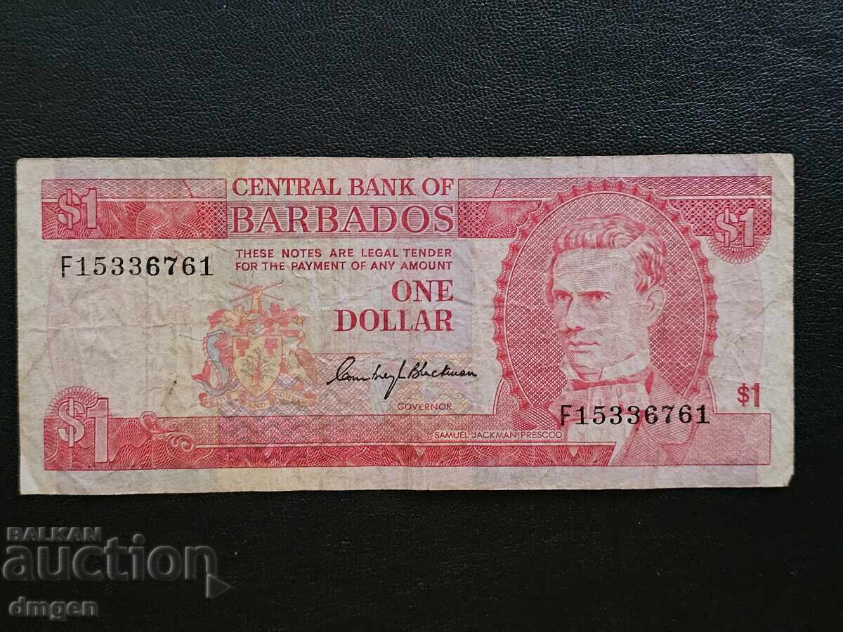 1 Dollar Barbados 1973