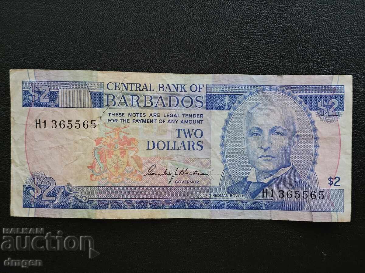 2 Barbados dollars