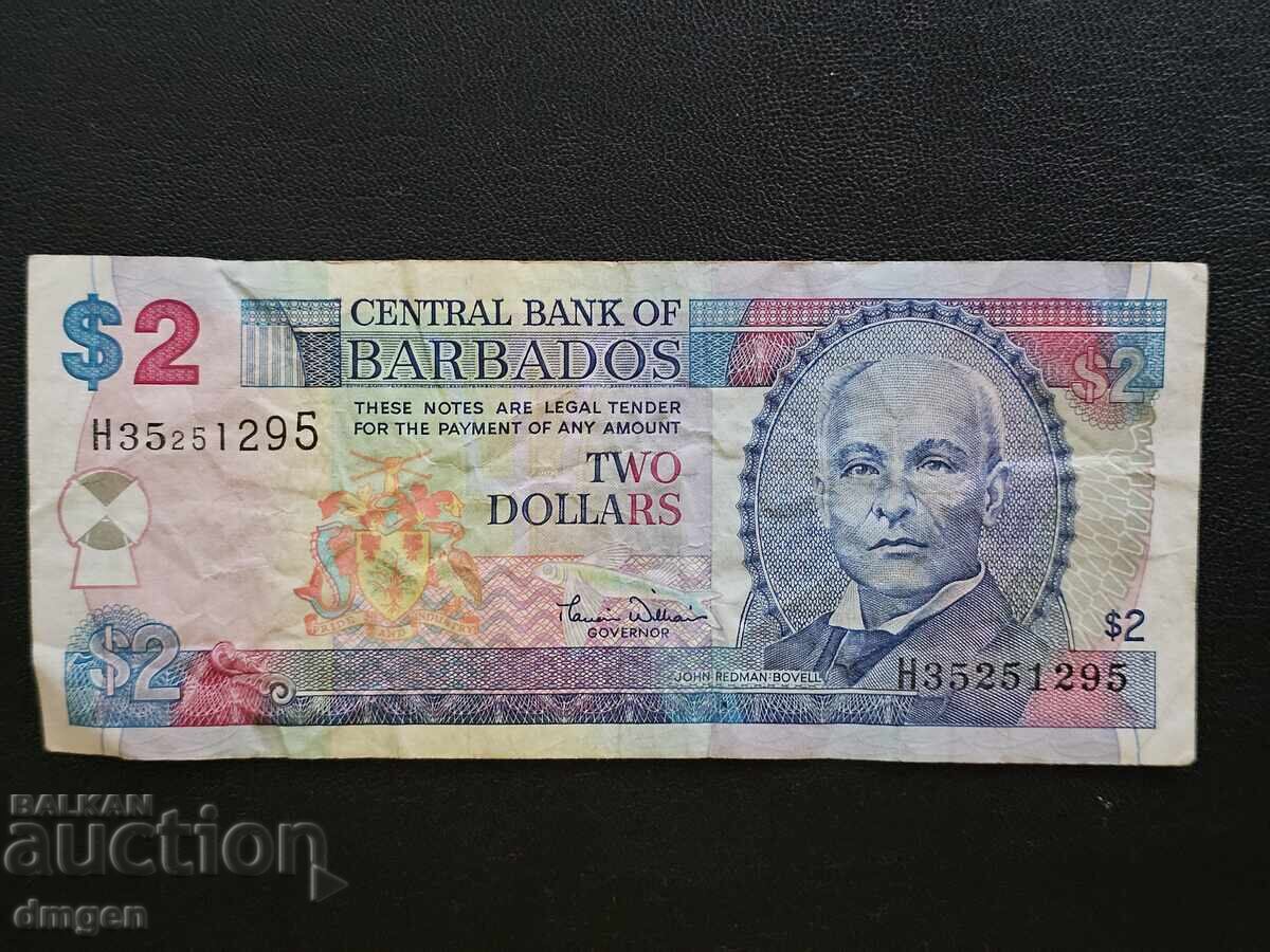 2 Barbados dollars