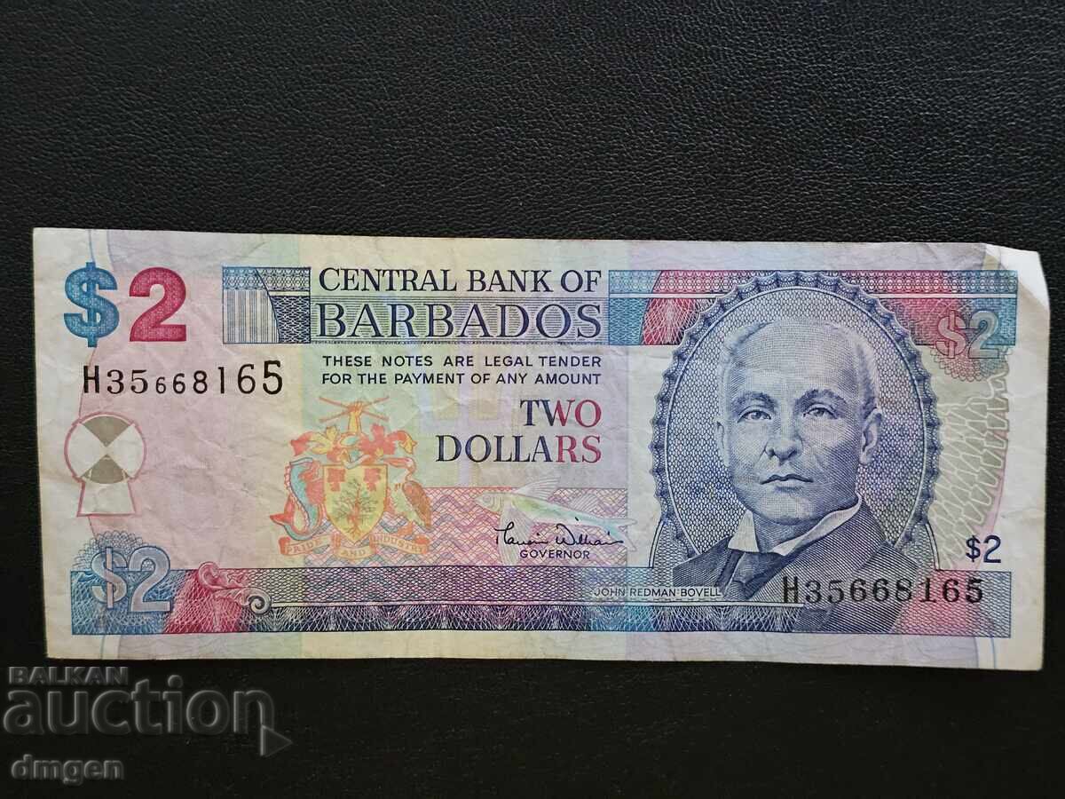 2 Barbados dollars