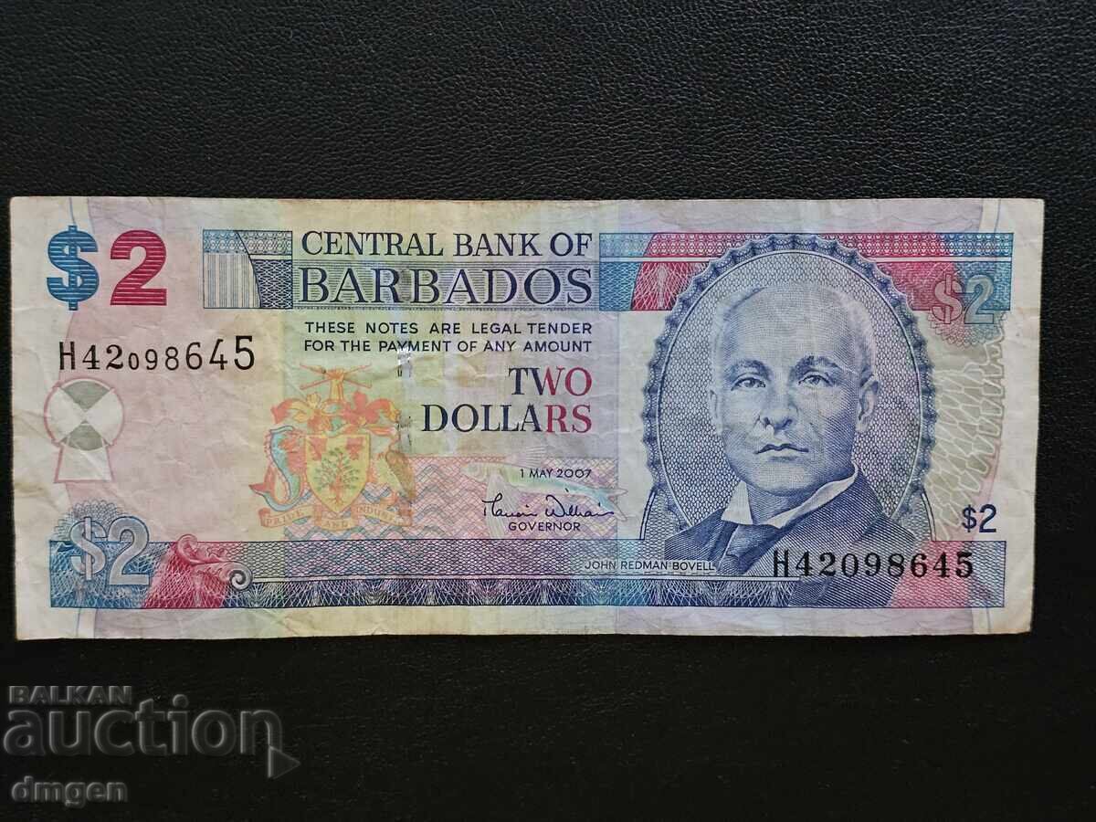 2 Barbados dollars