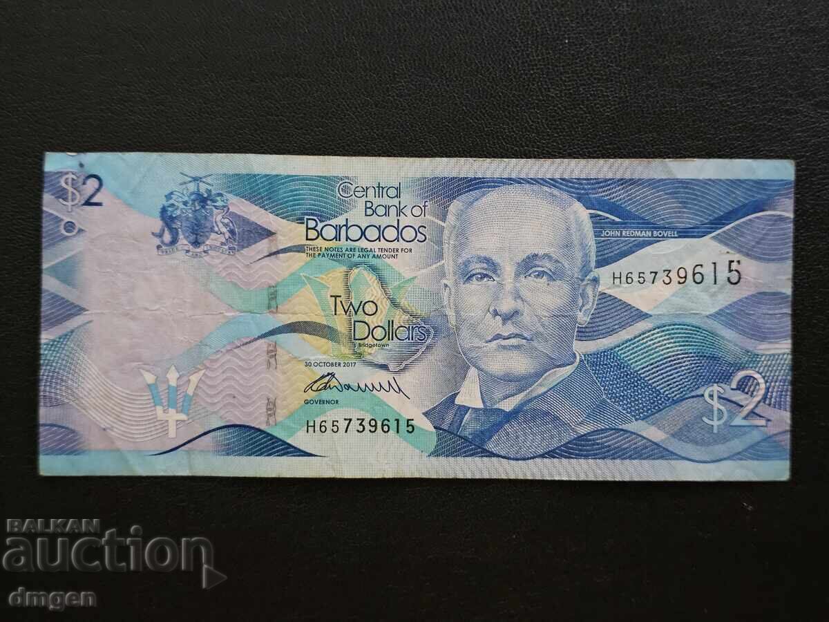 2 dollars Barbados 2017