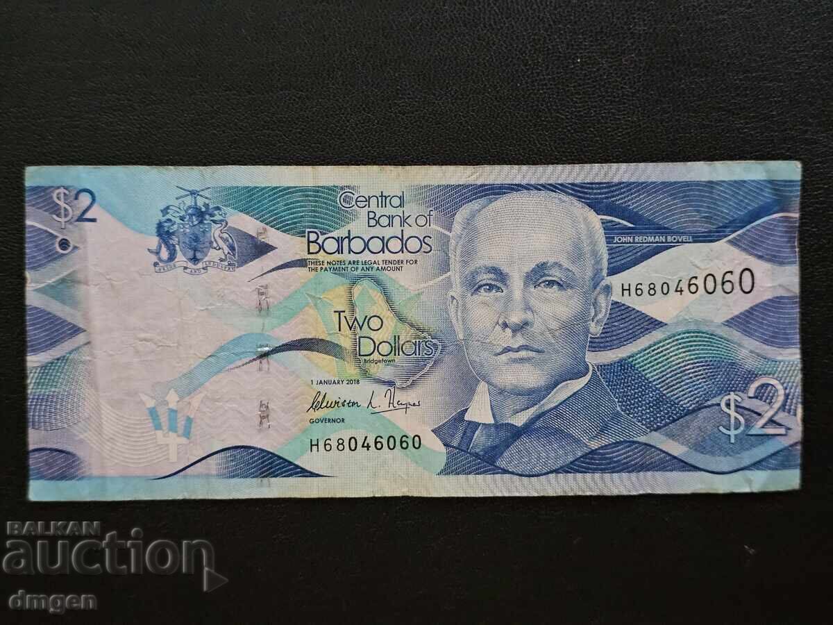 2 dollars Barbados 2018