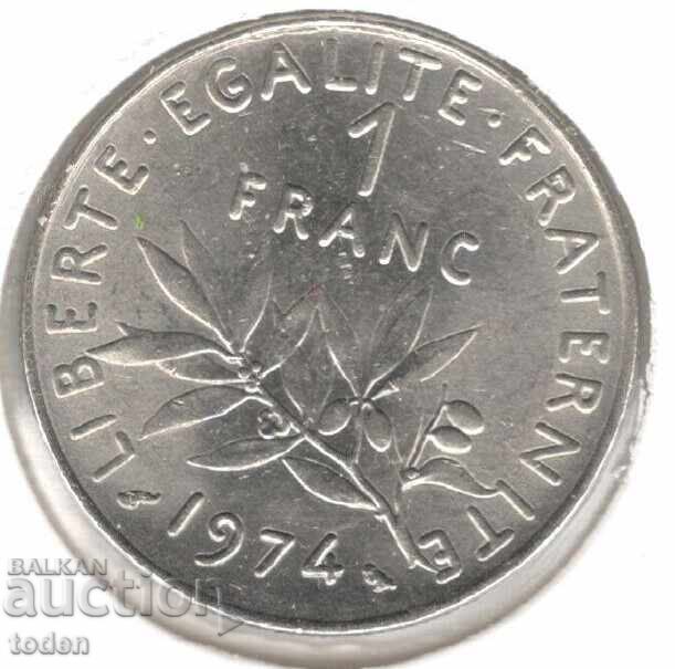 France-1 Franc-1974-KM# 925.1-Signature "O. Roty"