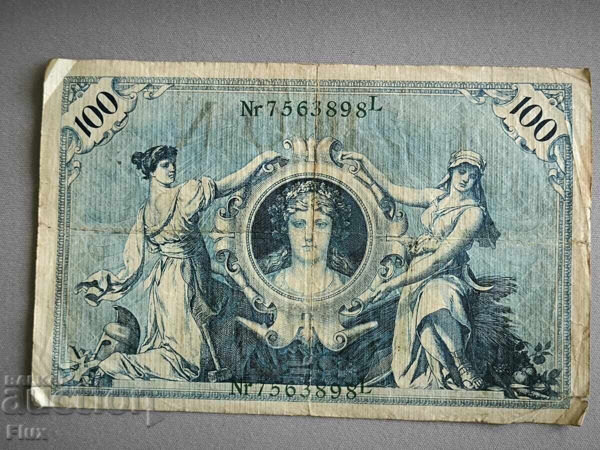 Reich banknote - Germany - 100 marks (green stamp) | 1908 with price 10.00 BGN | € 5.11 Reich banknote - Germany - 100 marks (green stamp) | 1908 with price 10.00 BGN | € 5.11