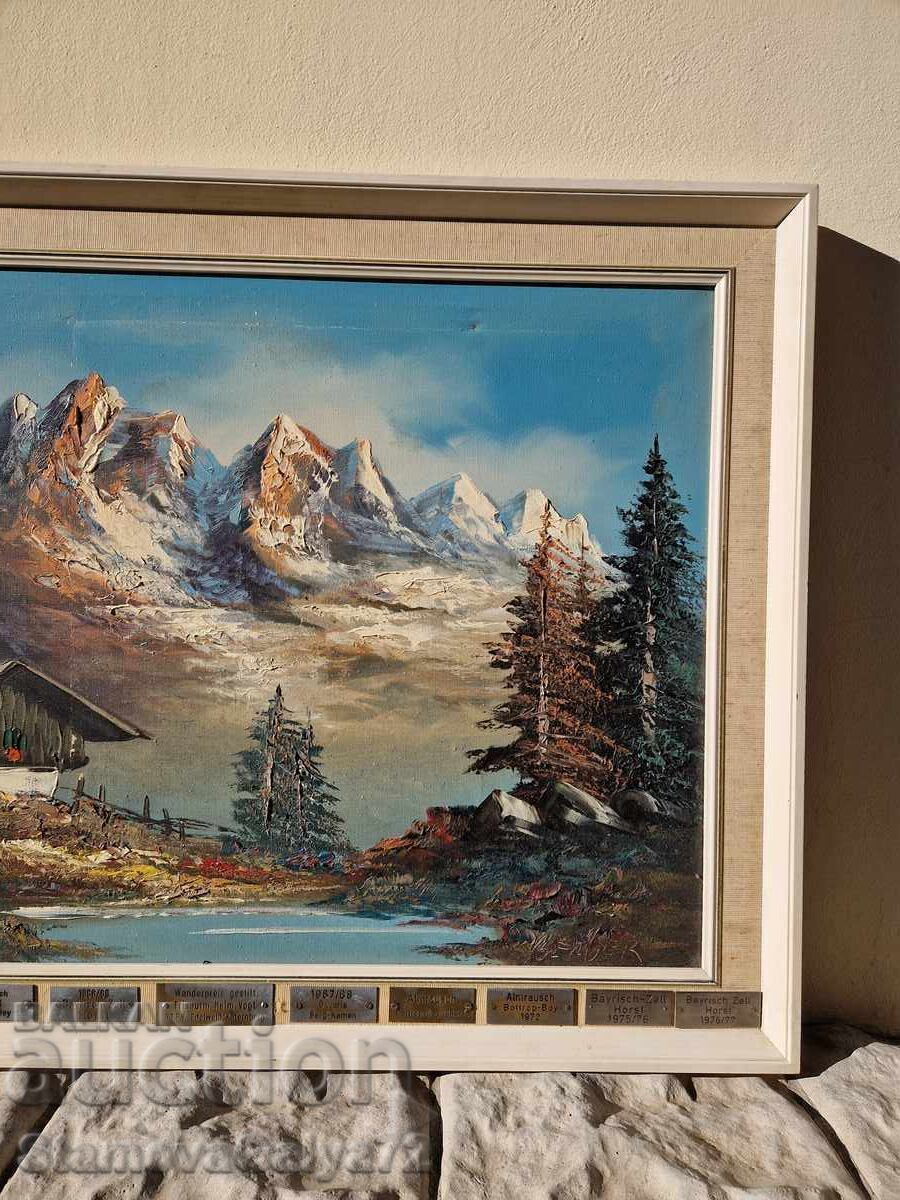 Auction Unique antique original painting oil on canvas Auction Unique antique original painting oil on canvas