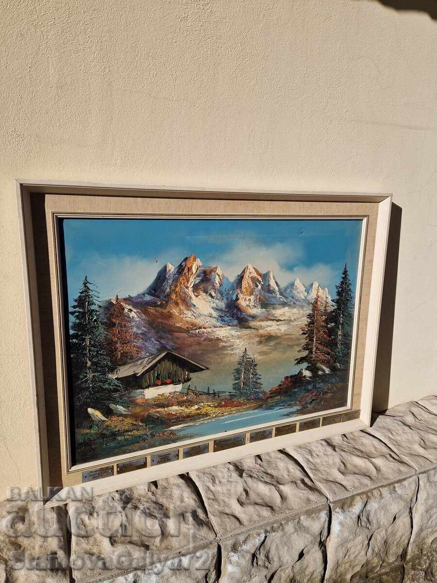 Unique antique original painting oil on canvas - 5 Unique antique original painting oil on canvas - 5