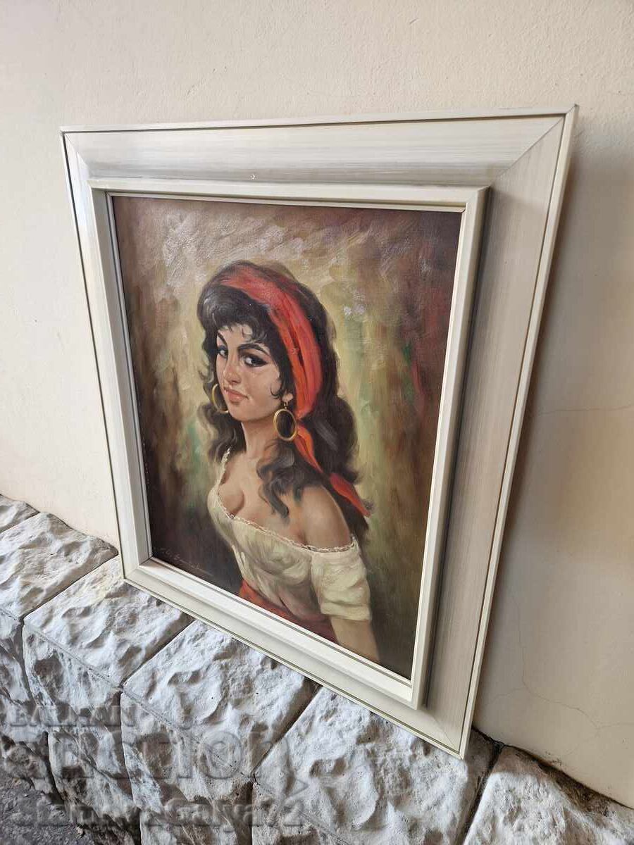 Delivery of Great antique oil on canvas painting Delivery of Great antique oil on canvas painting