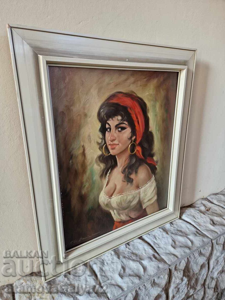 Great antique oil on canvas painting - 5 Great antique oil on canvas painting - 5