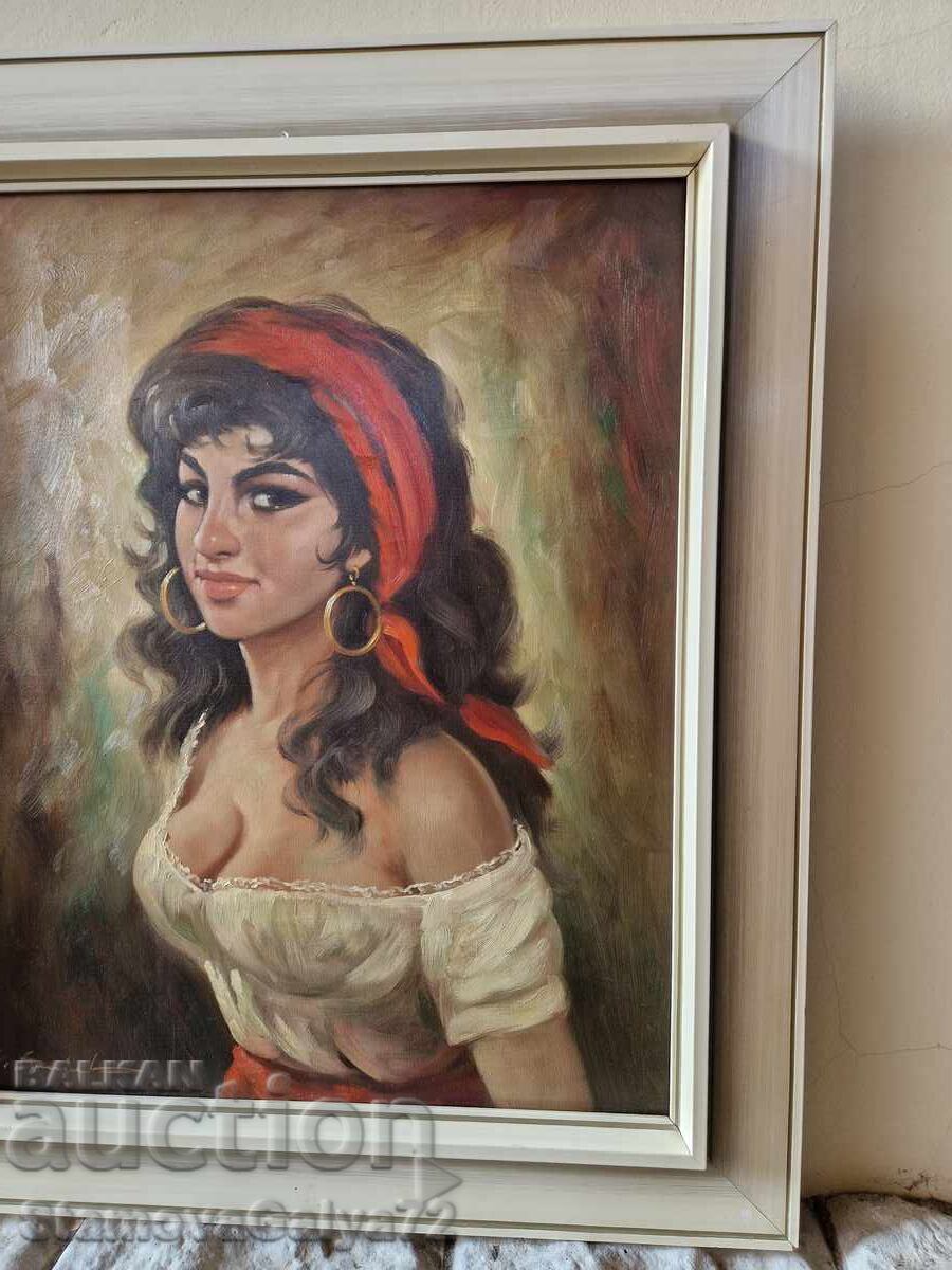 Great antique oil on canvas painting - 6 Great antique oil on canvas painting - 6