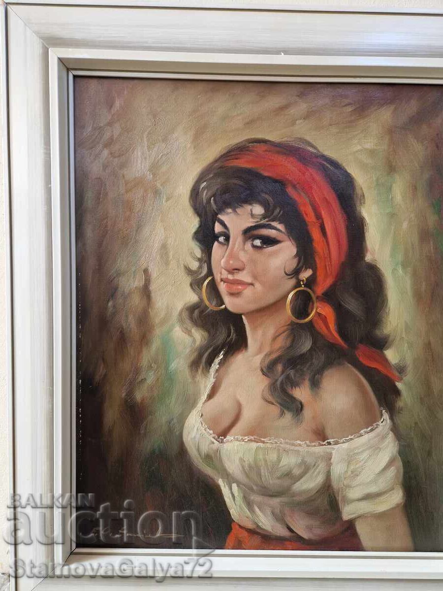 Great antique oil on canvas painting - 7 Great antique oil on canvas painting - 7