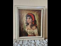 Great antique oil on canvas painting