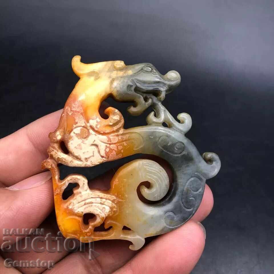 227.70 pcs natural jade dragon amulet with price 89.90 BGN | € 45.97 227.70 pcs natural jade dragon amulet with price 89.90 BGN | € 45.97