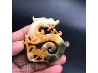 221.80 pcs natural jade amulet dragon