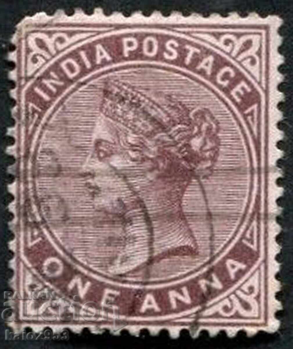 GB/Индия-1882-QV-редовна класическа марка,клеймо