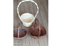 3 woven baskets