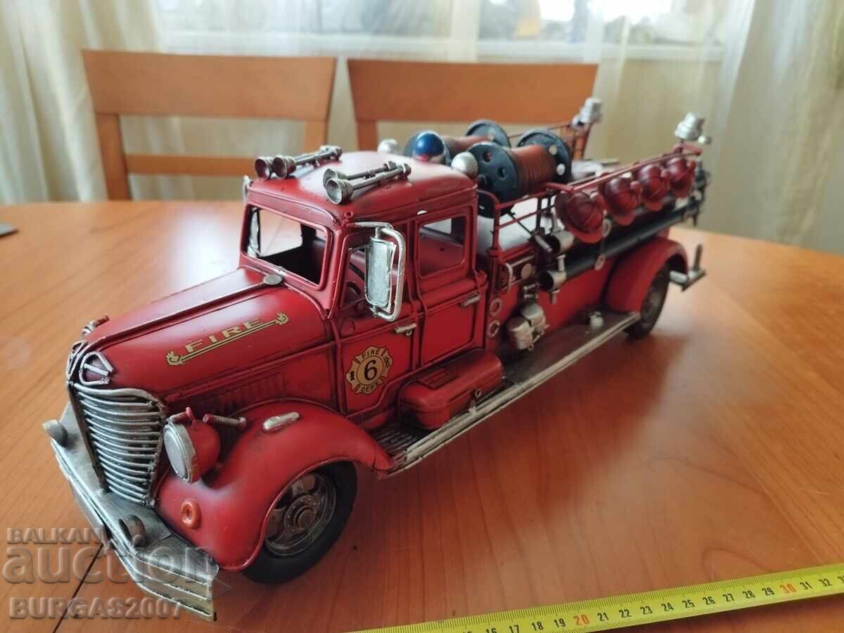 Old tin toy, fire engine, 50cm. with price 250.00 BGN | € 127.82 Old tin toy, fire engine, 50cm. with price 250.00 BGN | € 127.82