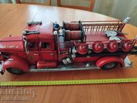 Old tin toy, fire engine, 50cm.