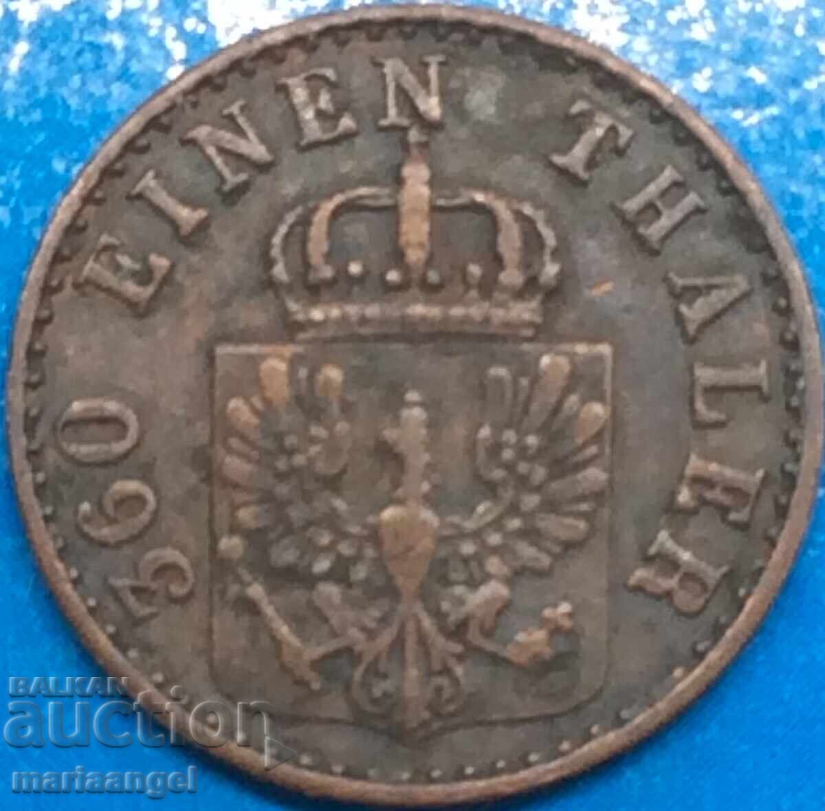 1 pfennig 1853 Πρωσία Γερμανία χάλκινο νόμισμα