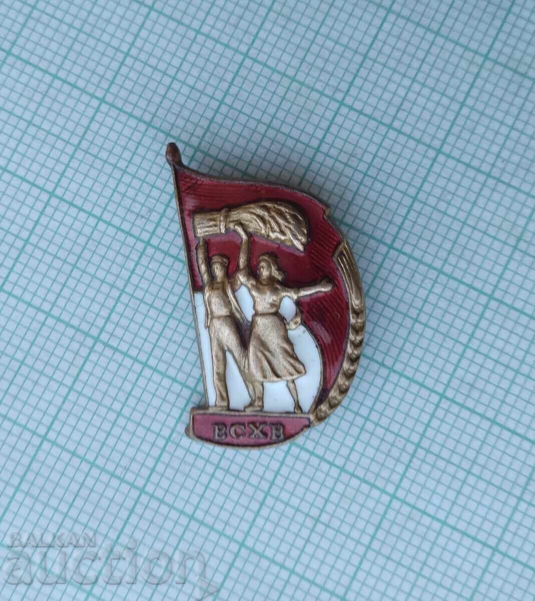 17666 Badge - All-Union Exhibition of the USSR - bronze enamel with price 6.00 BGN | € 3.07 17666 Badge - All-Union Exhibition of the USSR - bronze enamel with price 6.00 BGN | € 3.07