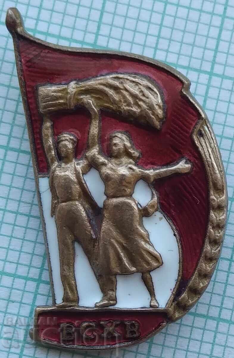 17666 Badge - All-Union Exhibition of the USSR - bronze enamel