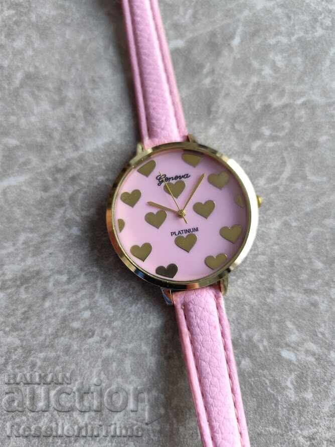 New heart watch, pink